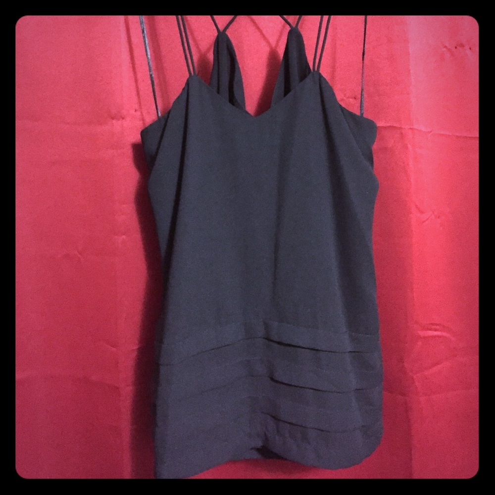 Strappy black top
